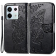 Cu clapetă pentru Xiaomi Redmi Note 13 Pro 5G, Butterfly, negru