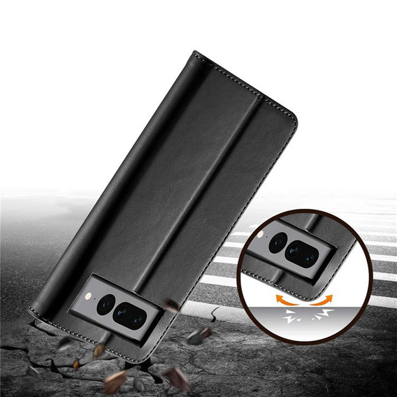 Cu clapetă pentru Google Pixel 7 Pro 5G, LC.IMEEKE, negru