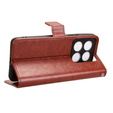 Cu clapetă pentru Xiaomi 14T, Crazy Horse Wallet, maro
