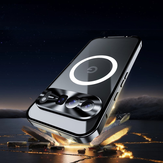 Carcasă de protecție pentru camera foto pentru Google Pixel 9 Pro XL, CamShield MagSafe, negru