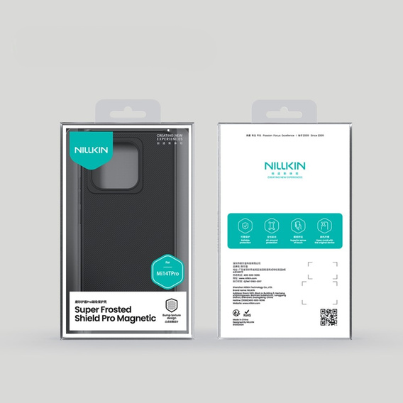 Husa NILLKIN pentru Xiaomi 14T Pro, Frosted Shield, pentru MagSafe, negru