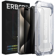 2x Sticlă de confidențialitate temperată pentru iPhone 15 Pro, ERBORD 9H Easy App Anti-Peep
