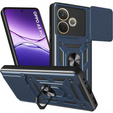 Husă blindată pentru Oppo A5 Pro 5G, CamShield Slide, albastru
