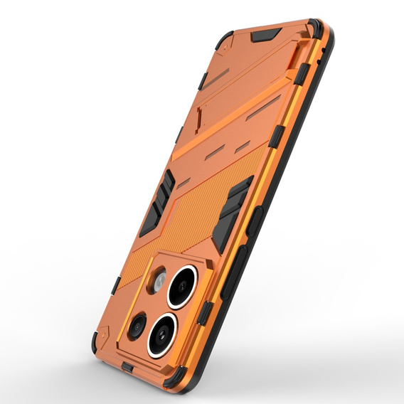 Husa pentru Xiaomi Redmi Note 13 Pro 5G, Military kickstand, portocaliu