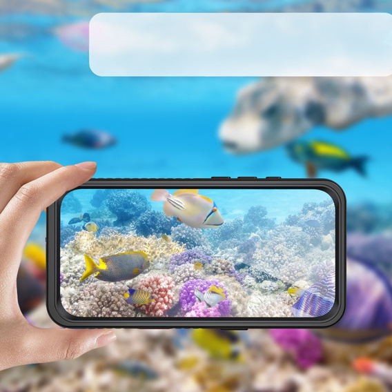 Husă impermeabilă IP68 pentru iPhone 16 Pro, negru