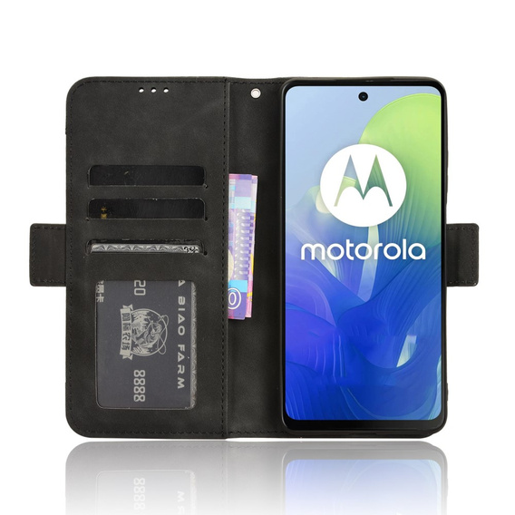 Cu clapetă pentru Motorola Moto E14, Card Slot, negru