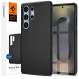 Carcasa Spigen pentru Samsung Galaxy S25 Ultra, Thin Fit Mag, negru + sticlă temperată 9H