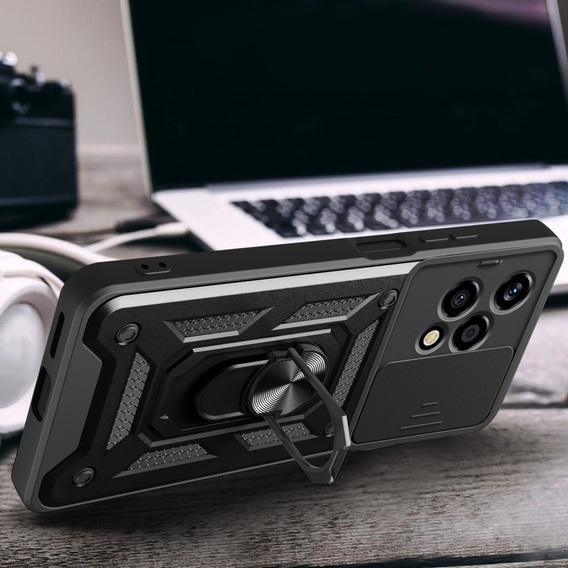 Husă blindată pentru Honor 200 Lite, CamShield Slide, negru
