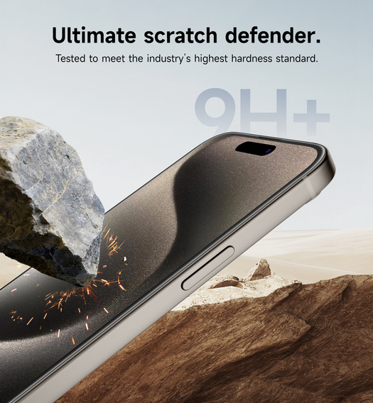 2x sticlă temperată SURITCH pentru iPhone 15 Pro