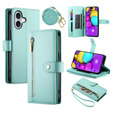 Cu clapetă pentru iPhone 16, Wallet Zipper Pocket, verde