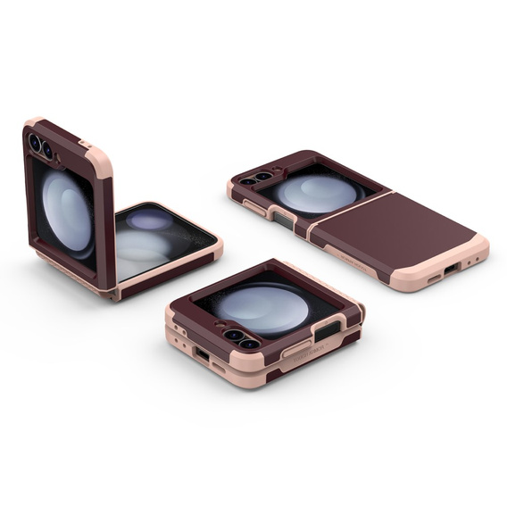 Husa blindată pentru Samsung Galaxy Z Flip7 FE / Z Flip6, Armorl Shockproof, maroon