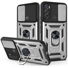 Husă blindată pentru Motorola Moto G60, CamShield Slide, de argint