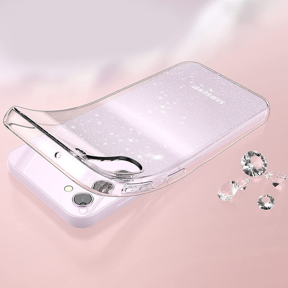 Huse pentru Samsung Galaxy S23, Glittery Powder, transparentă