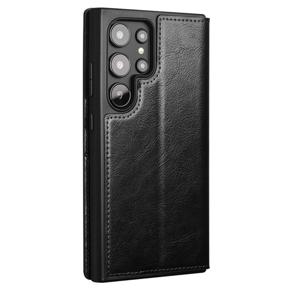 QIALINO Husă de portofel din piele cu clapetă pentru Samsung Galaxy S24 Ultra