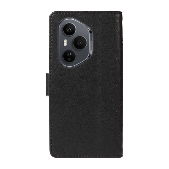 Carcasă cu clapetă pentru Honor 400 Pro 5G, Crossbody Leather Wallet, negru