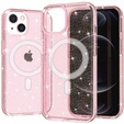 Huse pentru iPhone 14, Dropproof MagSafe Glitter, roz