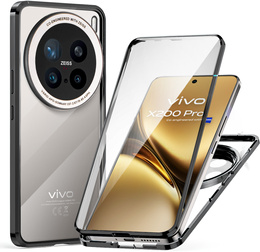 Husa pentru Vivo X200 Pro 5G, Magnetic Dual Glass, negru