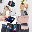 Cu clapetă pentru Infinix Note 40 Pro, Wallet Zipper Pocket, negru
