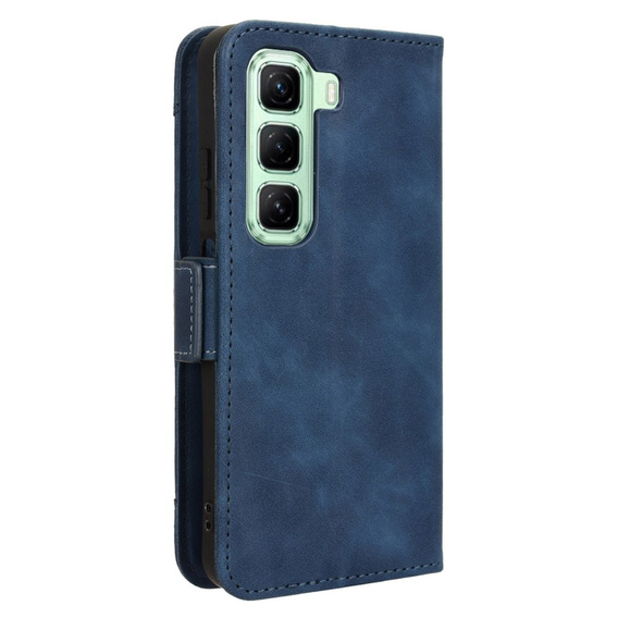 Cu clapetă pentru Infinix Hot 50 4G, Card Slot, albastru închis