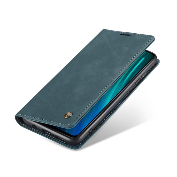 Husa CASEME pentru Xiaomi Redmi Note 8 Pro, Leather Wallet Case, turquoise