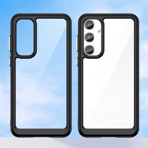 Huse pentru Samsung Galaxy A55 5G, Fusion Hybrid, transparent / negru