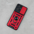 Husă blindată pentru Xiaomi Redmi 12, CamShield Slide, roșu