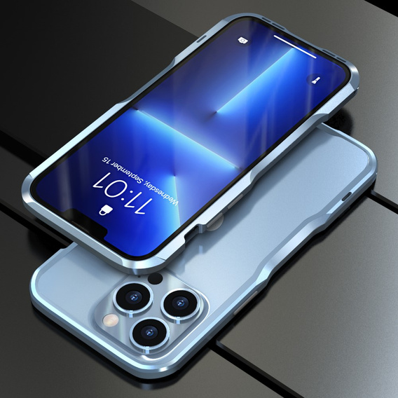 Husa LUPHIE pentru iPhone 13 Pro Max, Armor Bumper, albastru