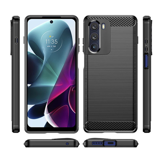 Huse pentru Motorola Moto G200 5G, Carbon, negru