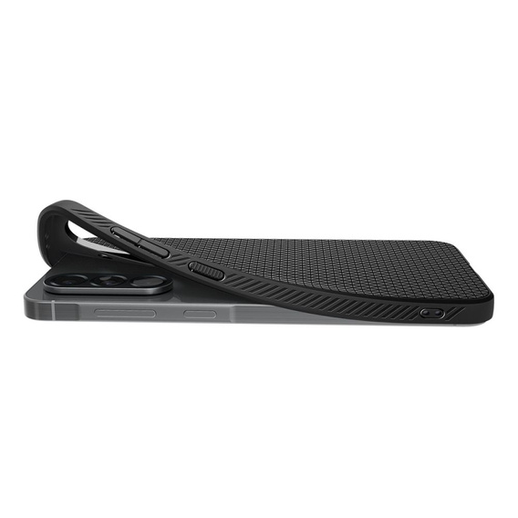 Carcasa Spigen pentru Samsung Galaxy A56 5G, Liquid Air, negru + 9H Tempered Glass