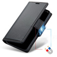 Husă pentru Xiaomi Redmi Note 13 Pro 4G / Xiaomi Redmi Note 14S / Xiaomi Poco M6 Pro 4G, ERBORD Glossy Litchi, portofel cu clapetă, negru