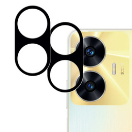 2x ERBORD sticlă călită ERBORD pentru camera pentru Realme C55, negru