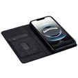 Carcasa flip pentru iPhone 16E, Card Slot Glittery, negru