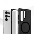 Carcasă cu ramă pentru Samsung Galaxy S22 Ultra, pentru MagSafe, negru