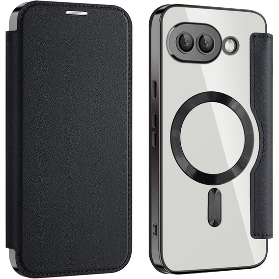 Cu clapetă pentru Google Pixel 9A, RFID Wallet MagSafe CamShield, negru