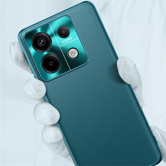 Husă din piele pentru Xiaomi Redmi Note 13 Pro+, leather hybrid, verde