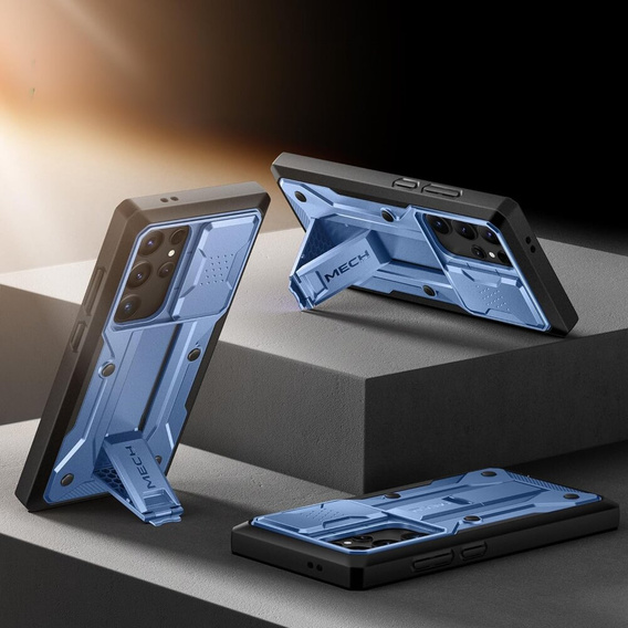 Husa pentru Samsung Galaxy S24 Ultra, Tongate MECH Series Clip, albastru