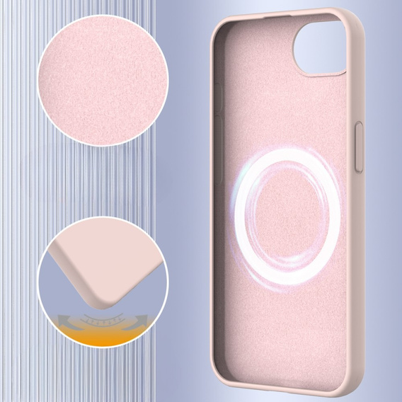 Huse pentru iPhone 16e, Silicone MagSafe, roz