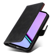 Cu clapetă pentru Realme C67, Leather Wallet, negru