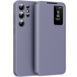 Husă cu clapetă pentru Samsung Galaxy S22 Ultra, Smart View Wallet, violet