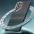 Carcasa BENKS Kevlar pentru Samsung Galaxy S25 Ultra, pentru MagSafe, Carbon Fiber, negru