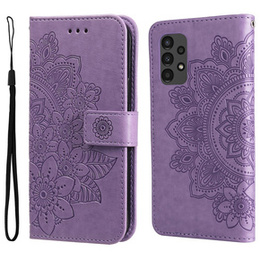 Cu clapetă pentru Samsung Galaxy A13 4G, Mandala Flower, violet