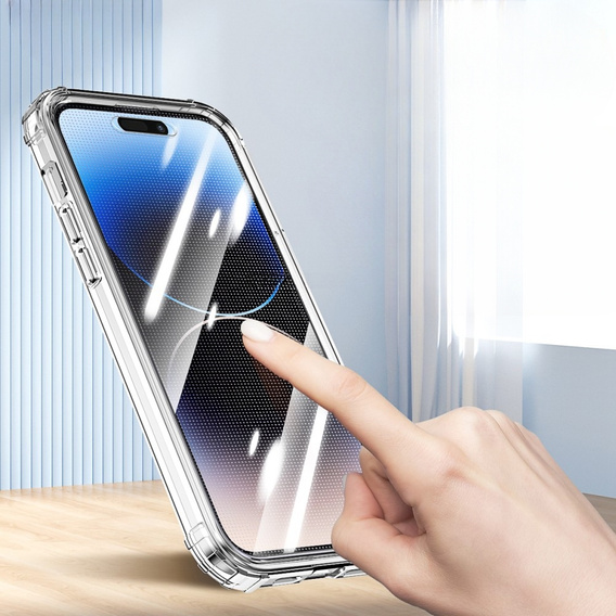 Carcasă pentru iPhone 14 Pro, Shockproof, cu folie, transparentă