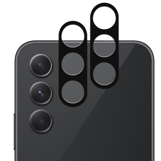 2x ERBORD sticlă călită ERBORD pentru camera pentru Samsung Galaxy A34 5G, negru