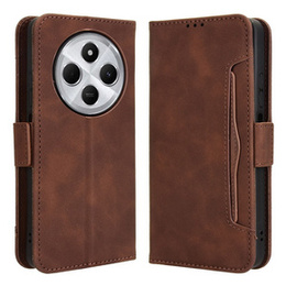 Cu clapetă pentru Xiaomi Redmi 14C / Xiaomi Poco C75, Card Slot, maro