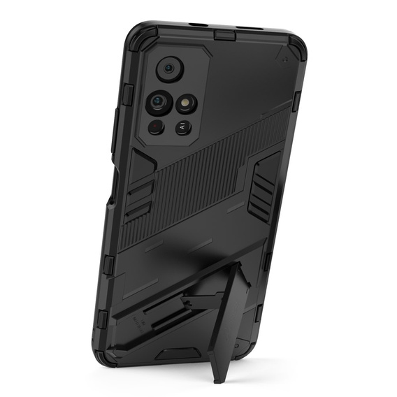 Husa pentru Xiaomi Poco M4 Pro 5G / Note 11S 5G, Military kickstand, albastru