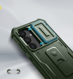 Husă blindată pentru Samsung Galaxy S25, Dexnor Full Body (Two Frames), verde