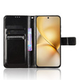 Cu clapetă pentru Vivo X200 Pro 5G, Crazy Horse Wallet, negru