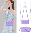Husă cu clapetă pentru Samsung Galaxy A56 5G, Rhombus Crossbody Leather, violet