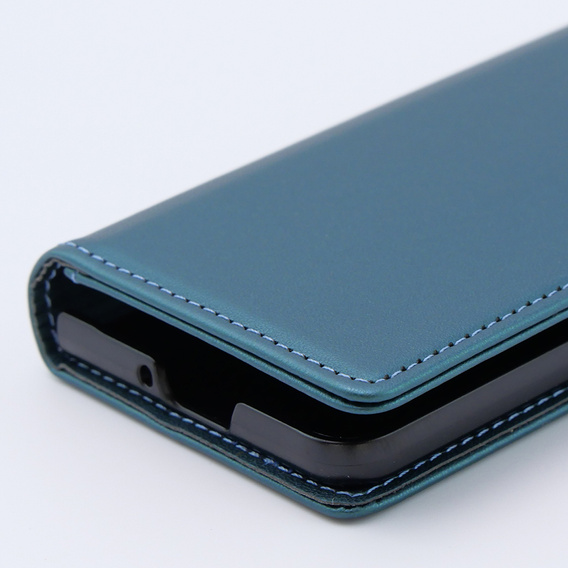 Husă pentru Samsung Galaxy Z Fold 5 5G, ERBORD Glossy Litchi, portofel cu clapetă, verde