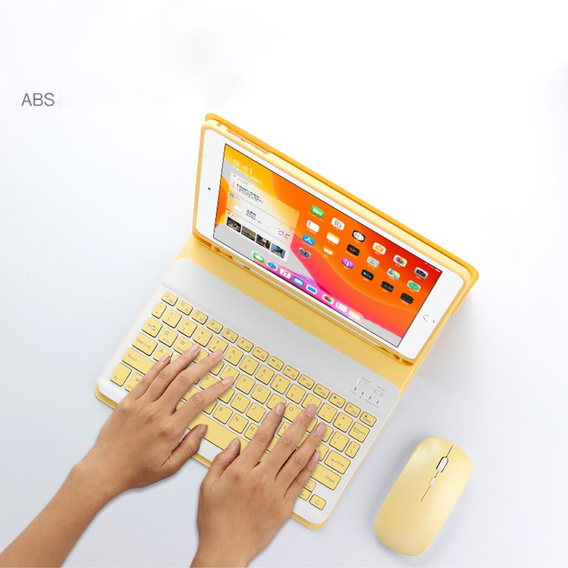 Carcasă + tastatură iPad 10.2 2019 / 2020 / 2021, galben
